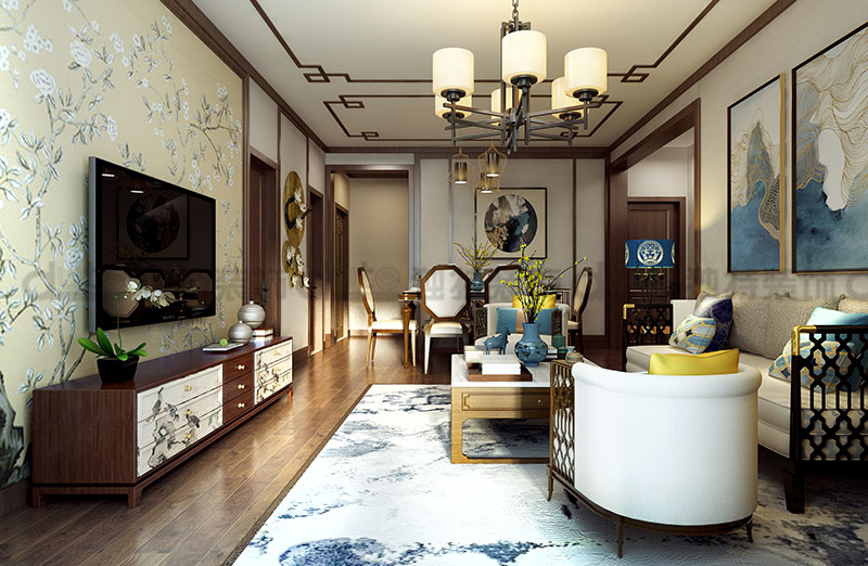 中正錦城137平米三室兩廳一廚兩衛新中式